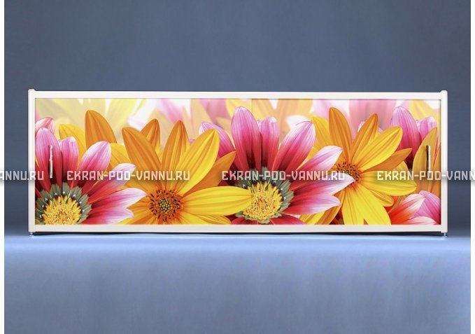Раздвижной ФОТО экран - Flowers – купить по цене 8500 руб. в интернет-магазине в городе Иваново картинка 1