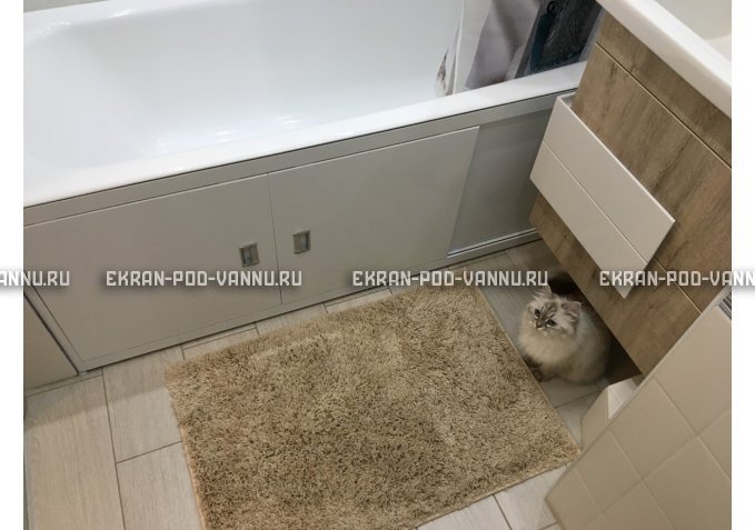 Экран из МДФ EMMY Монро 170 белый в алюминиевой раме – купить по цене 5800 руб. в интернет-магазине в городе Иваново картинка 2