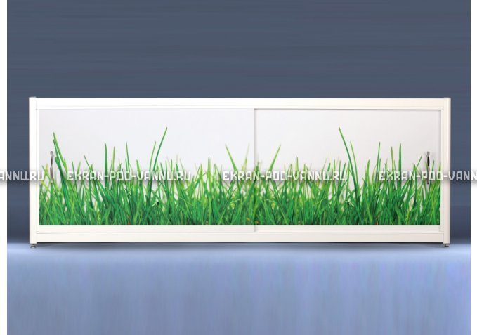 Экран на роликах EUROPLEX Трава – купить по цене 12400 руб. в интернет-магазине в городе Иваново картинка 1