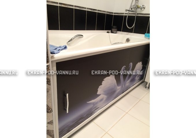 Раздвижной ФОТО экран - Лебеди – купить по цене 8500 руб. в интернет-магазине в городе Иваново картинка 2