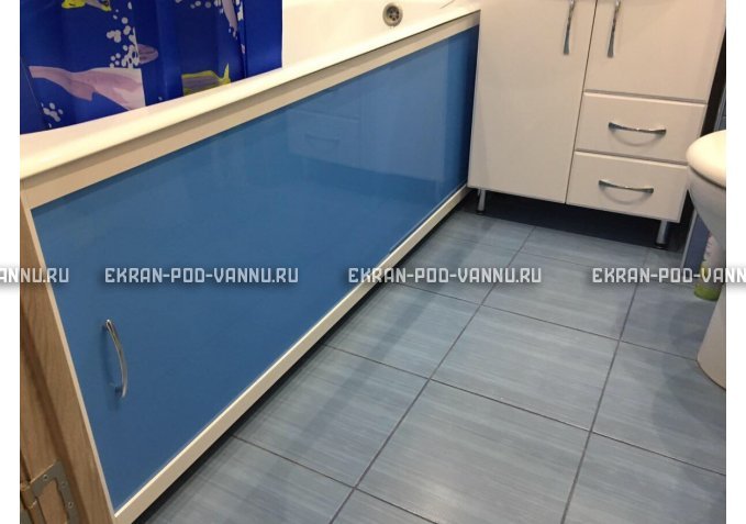 Раздвижной экран EUROPLEX Комфорт голубой – купить по цене 6750 руб. в интернет-магазине в городе Иваново картинка 1