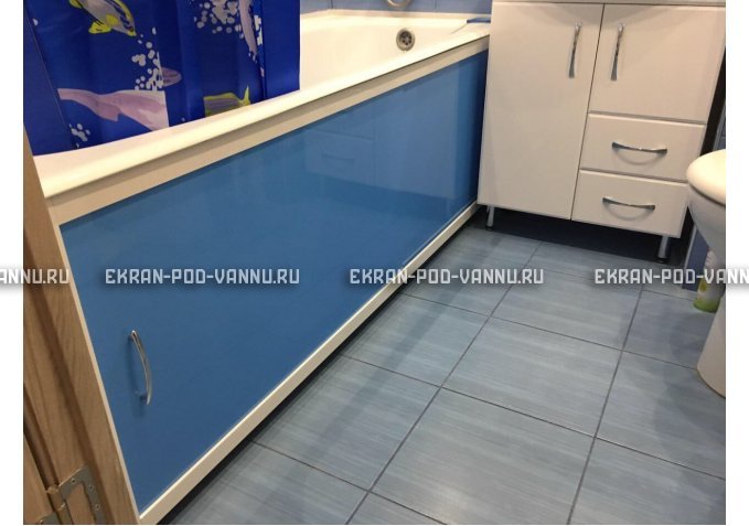 Раздвижной экран EUROPLEX Комфорт голубой – купить по цене 6750 руб. в интернет-магазине в городе Иваново картинка 3