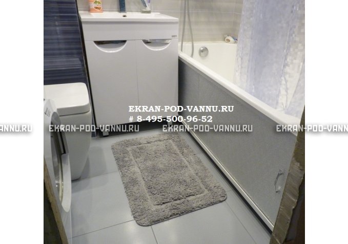 Раздвижной экран EUROPLEX Комфорт Серебро колотый лед – купить по цене 6550 руб. в интернет-магазине в городе Иваново картинка 2