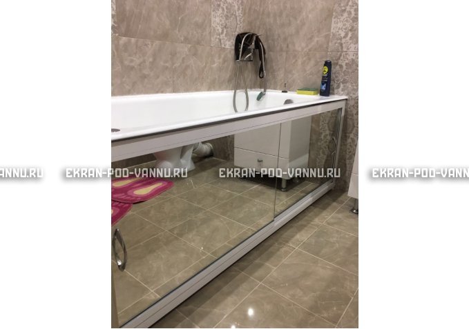 Раздвижной экран EUROPLEX Роликс Зеркальный – купить по цене 9700 руб. в интернет-магазине в городе Иваново картинка 9
