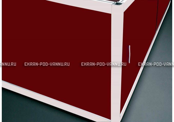 Торцевой экран EUROPLEX Комфорт бордовый – купить по цене 8760 руб. в интернет-магазине в городе Иваново картинка 1