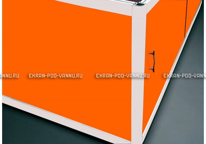 Угловой экран EUROPLEX Комфорт оранжевый – купить по цене 8180 руб. в интернет-магазине в городе Иваново картинка 1