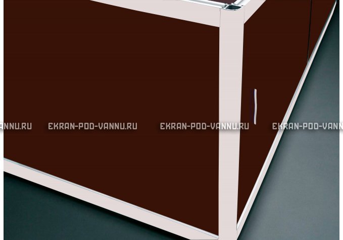 Угловой экран EUROPLEX Комфорт шоколад – купить по цене 8180 руб. в интернет-магазине в городе Иваново картинка 1