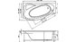 Акриловая ванна 1MarKa Gracia 150x94 – купить по цене 19400 руб. в интернет-магазине в городе Иваново картинка 8